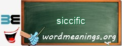 WordMeaning blackboard for siccific
